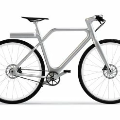 Magasins de vélos électriques bon marché 46 Angell Silver Vélo De Ville électrique 700 MM Argent 2021