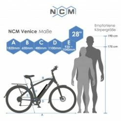 NCM Venice Plus 28 , Urbain - Shimano - Batterie 768Wh 12 NCM Venice Plus 28 , Urbain - Shimano - Batterie 768Wh -Magasins de vélos électriques bon marché NCM Venice Plus 28 velo electrique Urbain noir mat Shimano Batterie 768Wh 4